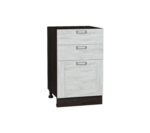 Шкаф нижний с 3-мя ящиками Лофт, цвет: Nordic Oak