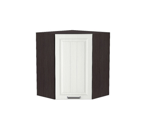 Шкаф верхний угловой Прага, цвет: Белое дерево