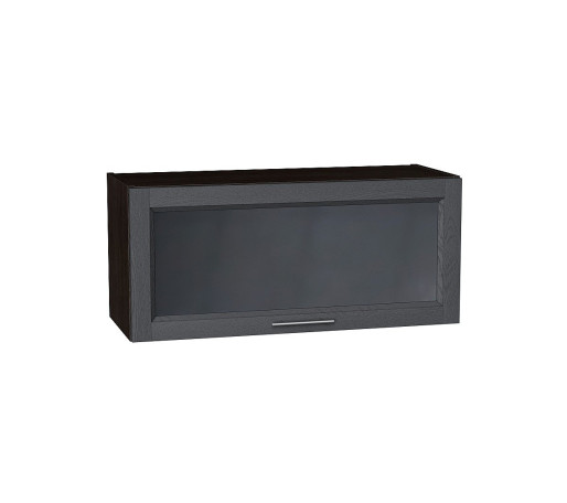 Шкаф верхний горизонтальный остекленный Сканди, цвет: Graphite Softwood