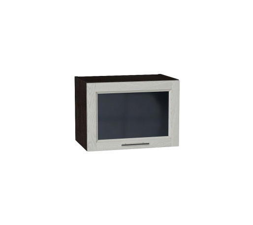 Шкаф верхний горизонтальный остекленный Сканди, цвет: Cappuccino Softwood