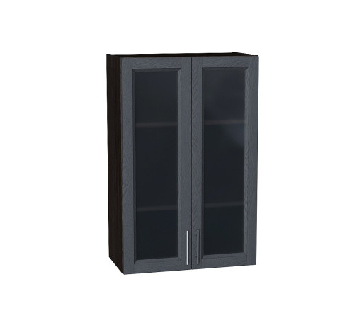 Шкаф верхний с 2-мя остекленными дверцами Сканди, цвет: Graphite Softwood