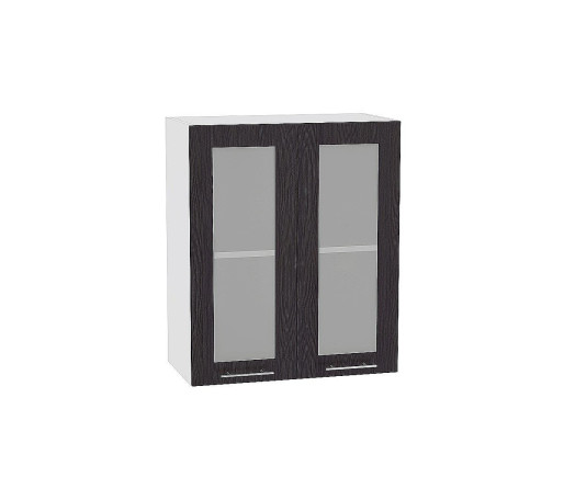 Шкаф верхний с 2-мя остекленными дверцами Валерия-М, цвет: Венге