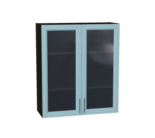 Шкаф верхний с 2-мя остекленными дверцами Сканди, цвет: Sky Wood