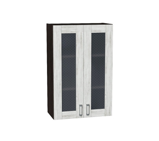 Шкаф верхний с 2-мя остекленными дверцами Лофт, цвет: Nordic Oak