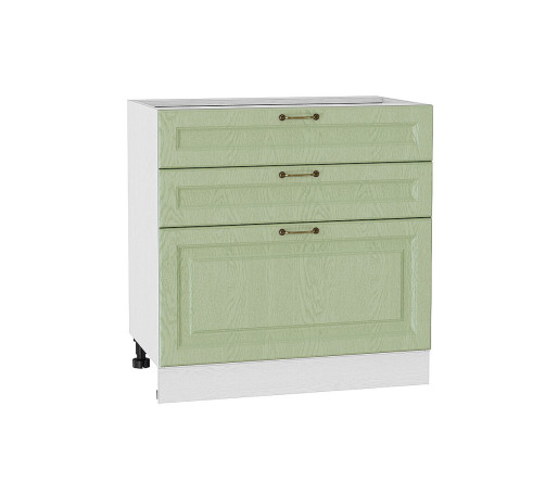 Шкаф нижний с 3-мя ящиками Ницца, цвет: Дуб оливковый