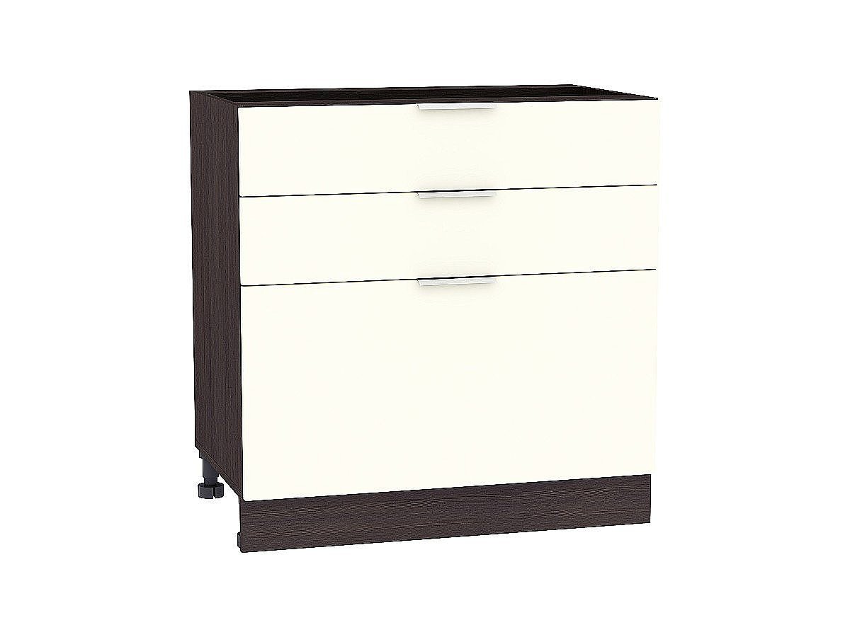 Шкаф нижний с 3-мя ящиками Терра, цвет: Ваниль софт Шкаф нижний с 3-мя ящиками Терра, цвет: Ваниль софт