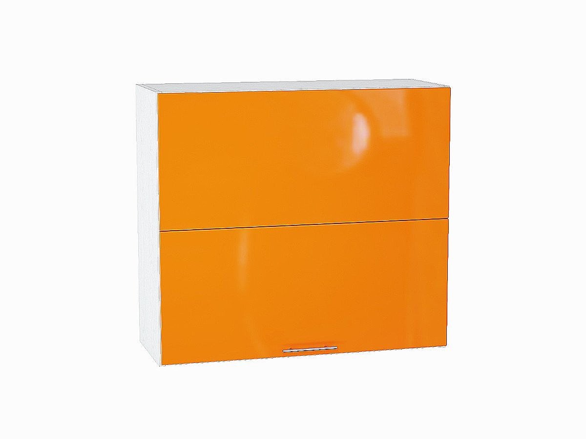 Шкаф верхний горизонтальный с подъемным механизмом Валерия-М, цвет: Оранжевый глянец Шкаф верхний горизонтальный с подъемным механизмом Валерия-М, цвет: Оранжевый глянец