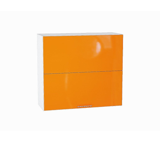 Шкаф верхний горизонтальный с подъемным механизмом Валерия-М, цвет: Оранжевый глянец