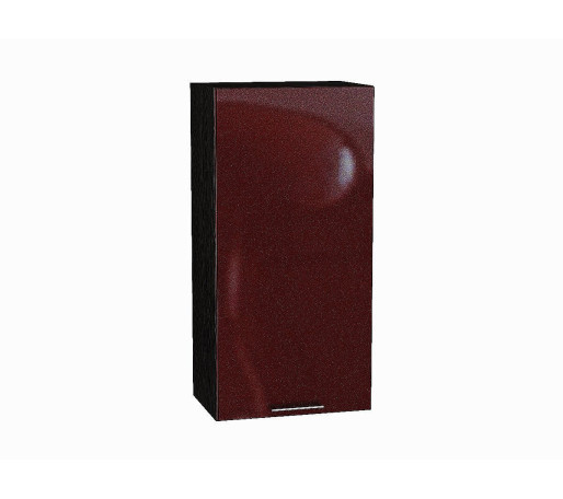 Шкаф верхний с 1-ой дверцей Валерия-М, цвет: Гранатовый металлик