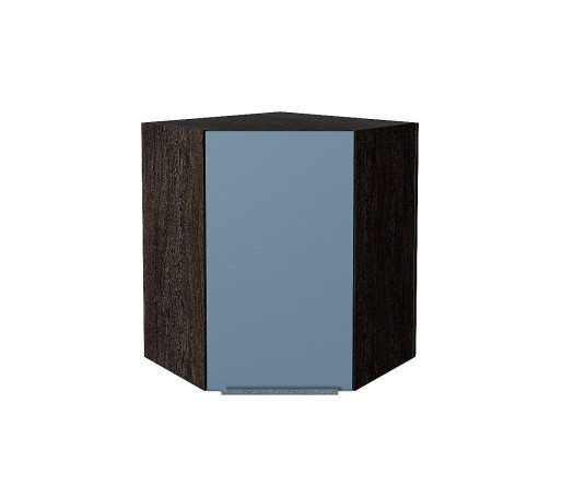 Шкаф верхний угловой Фьюжн, цвет: Silky Blue