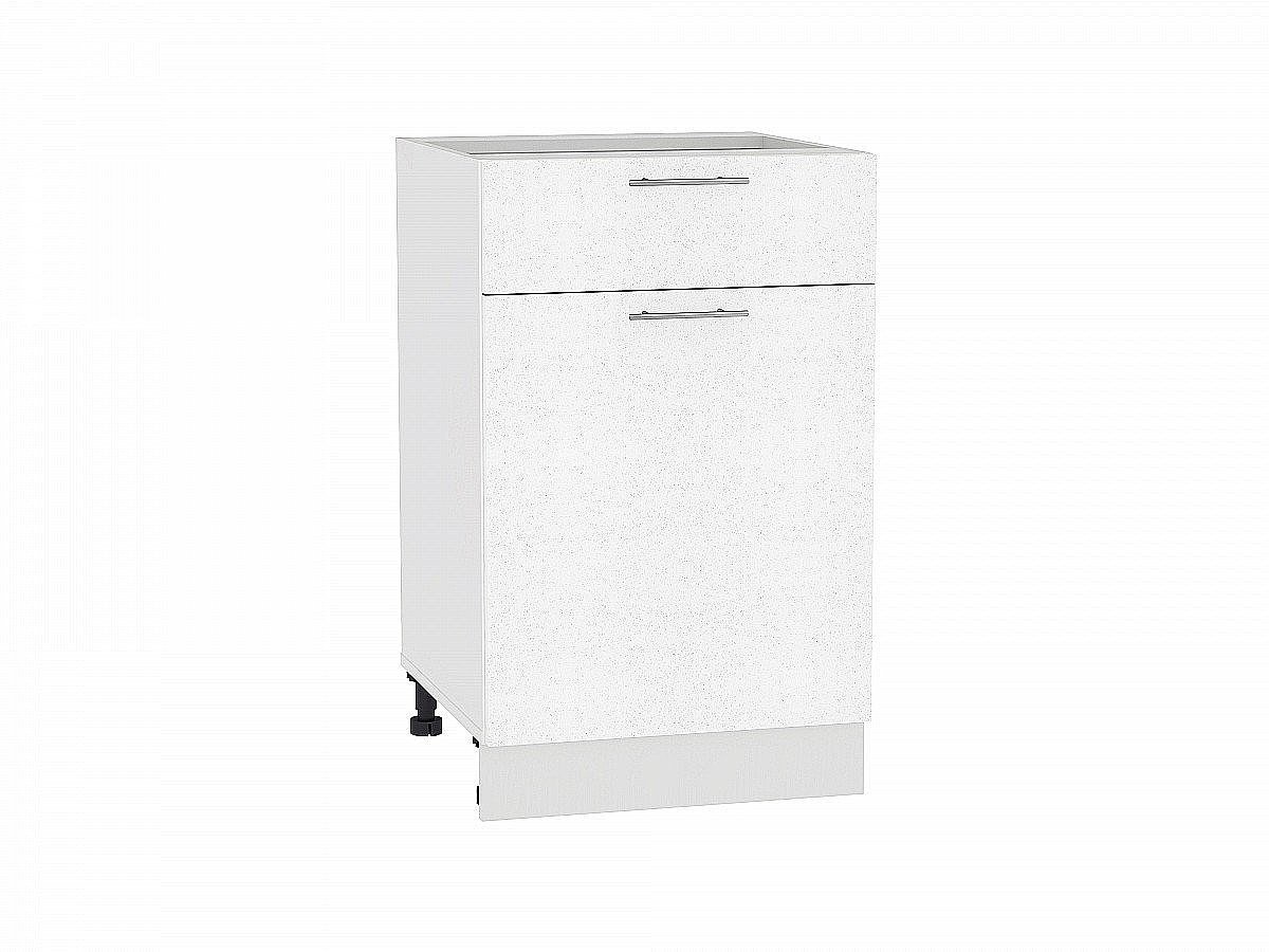 Шкаф нижний с 1-ой дверцей и ящиком Валерия-М, цвет: Белый металлик Шкаф нижний с 1-ой дверцей и ящиком Валерия-М, цвет: Белый металлик