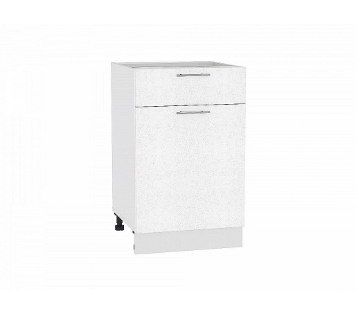 Шкаф нижний с 1-ой дверцей и ящиком Валерия-М, цвет: Белый металлик