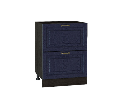 Шкаф нижний с 2-мя ящиками Ницца, цвет: Дуб синий