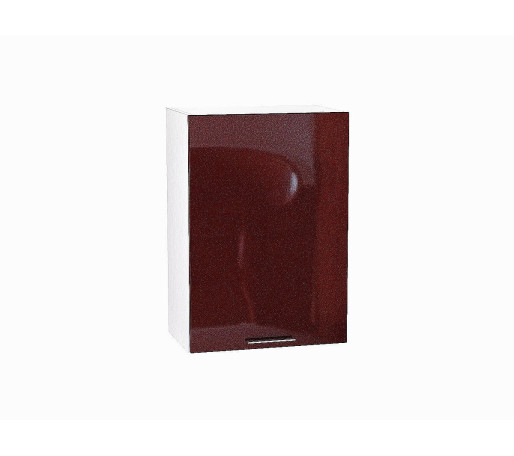 Шкаф верхний с 1-ой дверцей Валерия-М, цвет: Гранатовый металлик