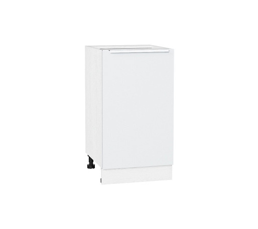 Шкаф нижний с 1-ой дверцей Фьюжн, цвет: Silky White