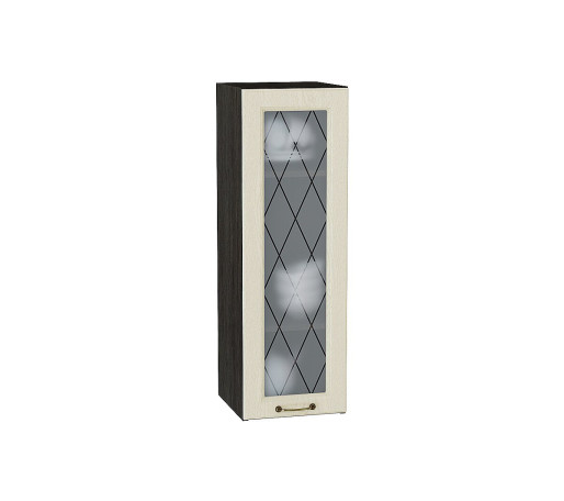 Шкаф верхний с 1-ой остекленной дверцей Ницца, цвет: Дуб крем