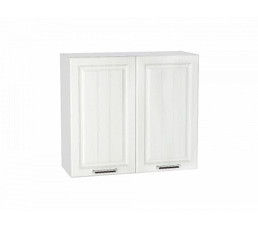 Шкаф верхний с 2-мя дверцами Прага, цвет: Белое дерево