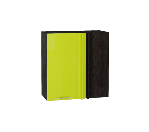 Шкаф верхний прямой угловой Валерия-М, цвет: Лайм глянец