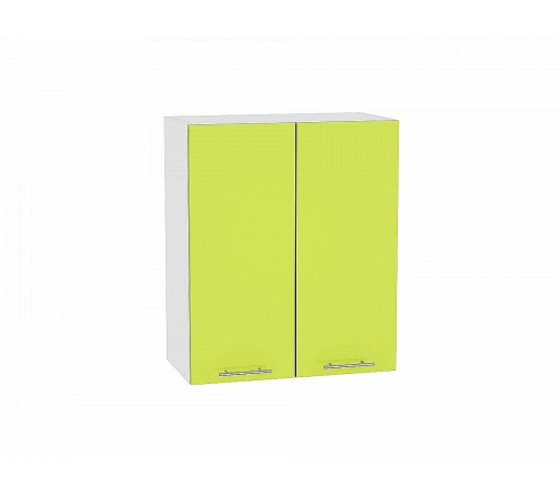 Шкаф верхний с 2-мя дверцами Валерия-М, цвет: Лайм глянец