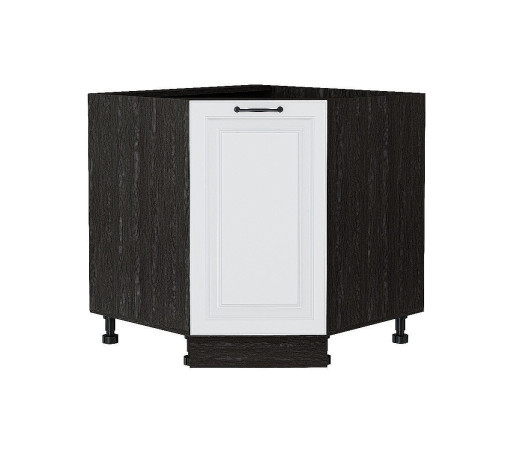 Шкаф нижний угловой (трапеция) Ницца, цвет: Blanco