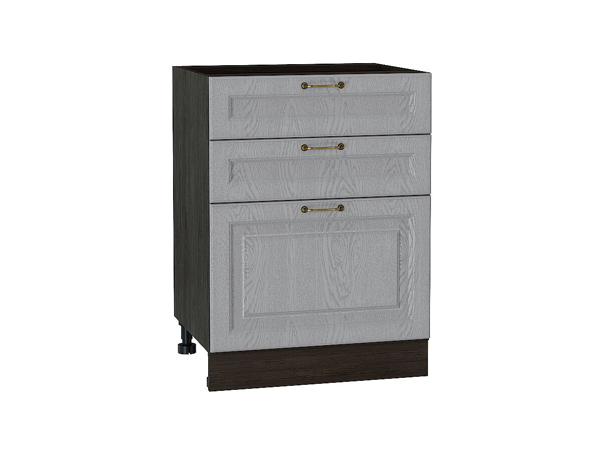Шкаф нижний с 3-мя ящиками Ницца, цвет: Дуб серый Шкаф нижний с 3-мя ящиками Ницца, цвет: Дуб серый