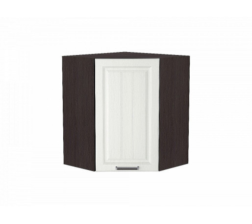 Шкаф верхний угловой Прага, цвет: Белое дерево