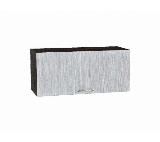 Шкаф верхний горизонтальный глубокий Валерия-М, цвет: Серый металлик дождь светлый