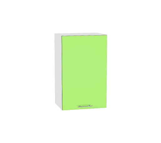 Шкаф верхний с 1-ой дверцей Валерия-М, цвет: Салатовый глянец