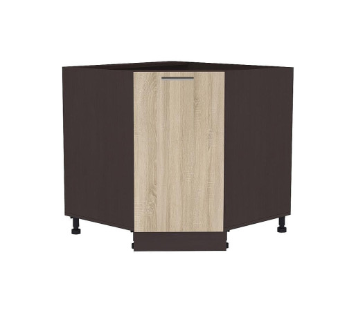 Шкаф нижний угловой (трапеция) Брауни, цвет: Дуб сонома