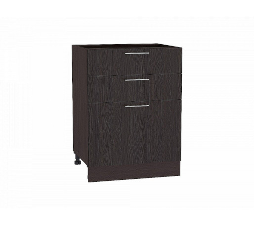 Шкаф нижний с 3-мя ящиками Валерия-М, цвет: Венге