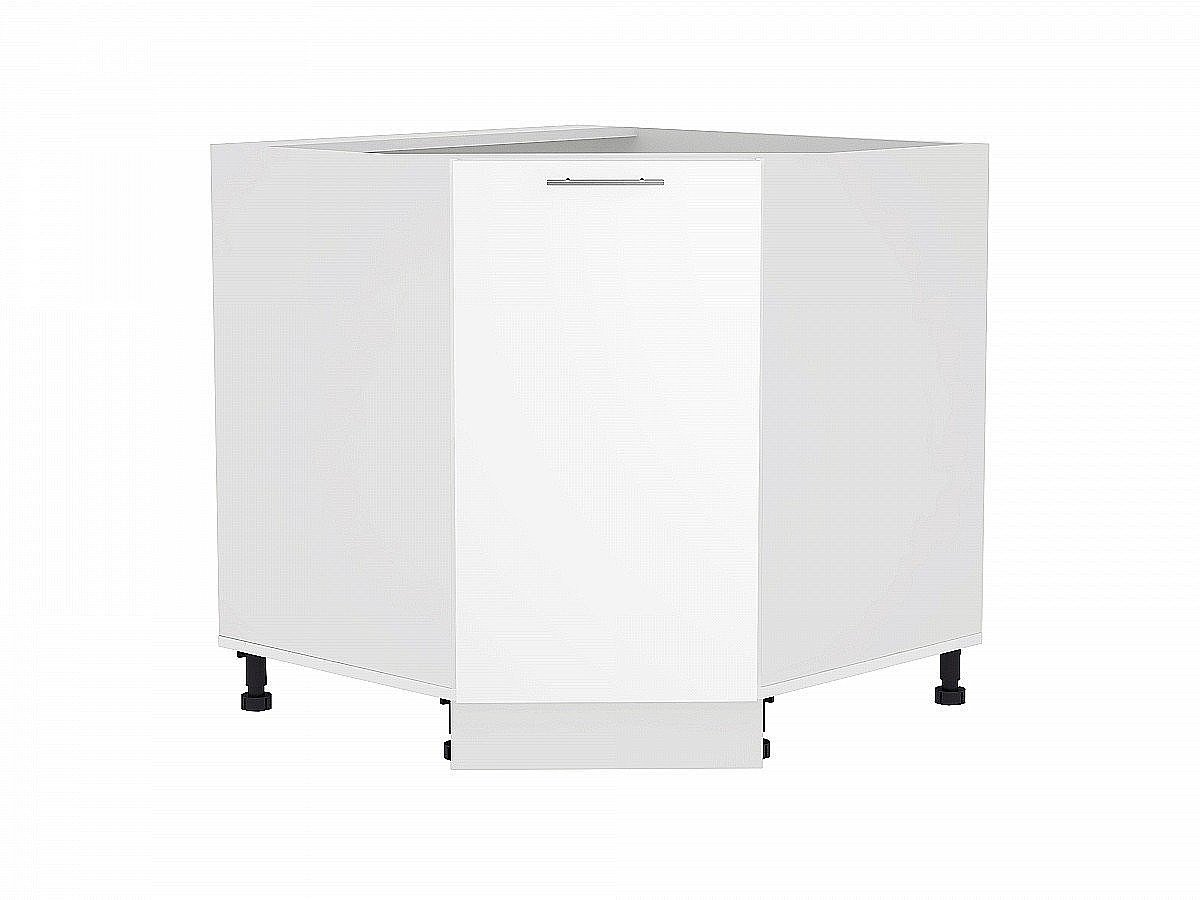 Шкаф нижний угловой (трапеция) Валерия-М, цвет: Белый глянец Шкаф нижний угловой (трапеция) Валерия-М, цвет: Белый глянец