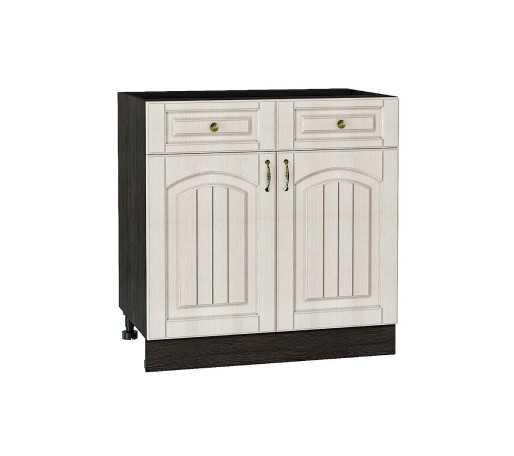 Шкаф нижний с 2-мя дверцами и 2-мя ящиками Верона, цвет: Ясень золото