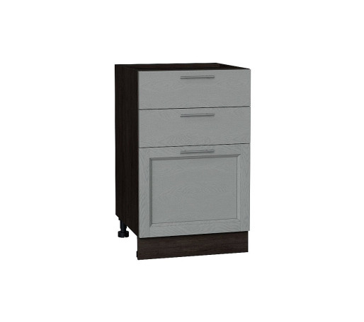 Шкаф нижний с 3-мя ящиками Сканди, цвет: Grey Softwood