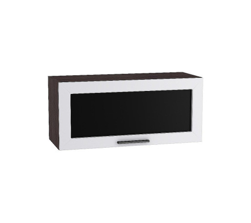 Шкаф верхний горизонтальный остекленный Глетчер, цвет: Гейнсборо Силк