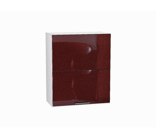 Шкаф верхний горизонтальный с подъемным механизмом Валерия-М, цвет: Гранатовый металлик