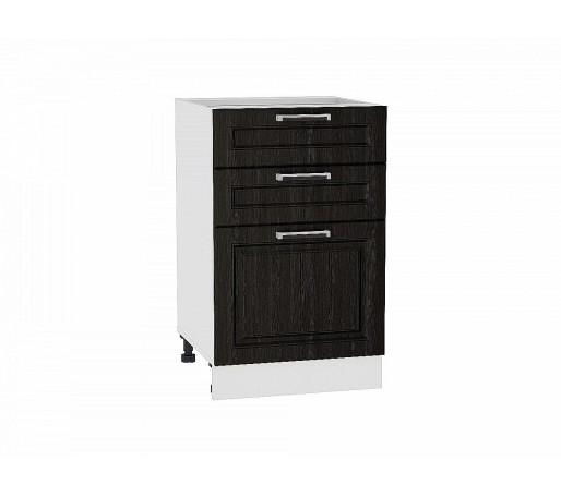 Шкаф нижний с 3-мя ящиками Прага, цвет: Венге Премиум