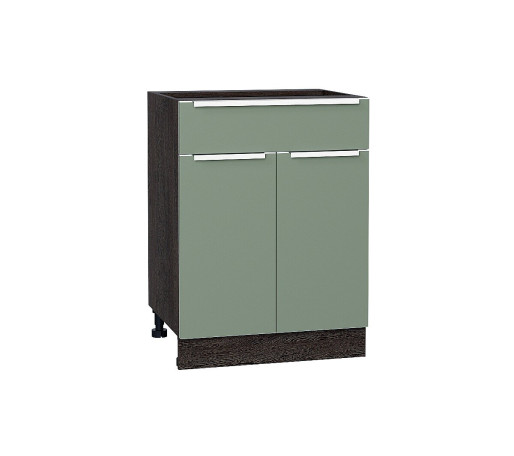 Шкаф нижний с 2-мя дверцами и ящиком Фьюжн, цвет: Silky Mint
