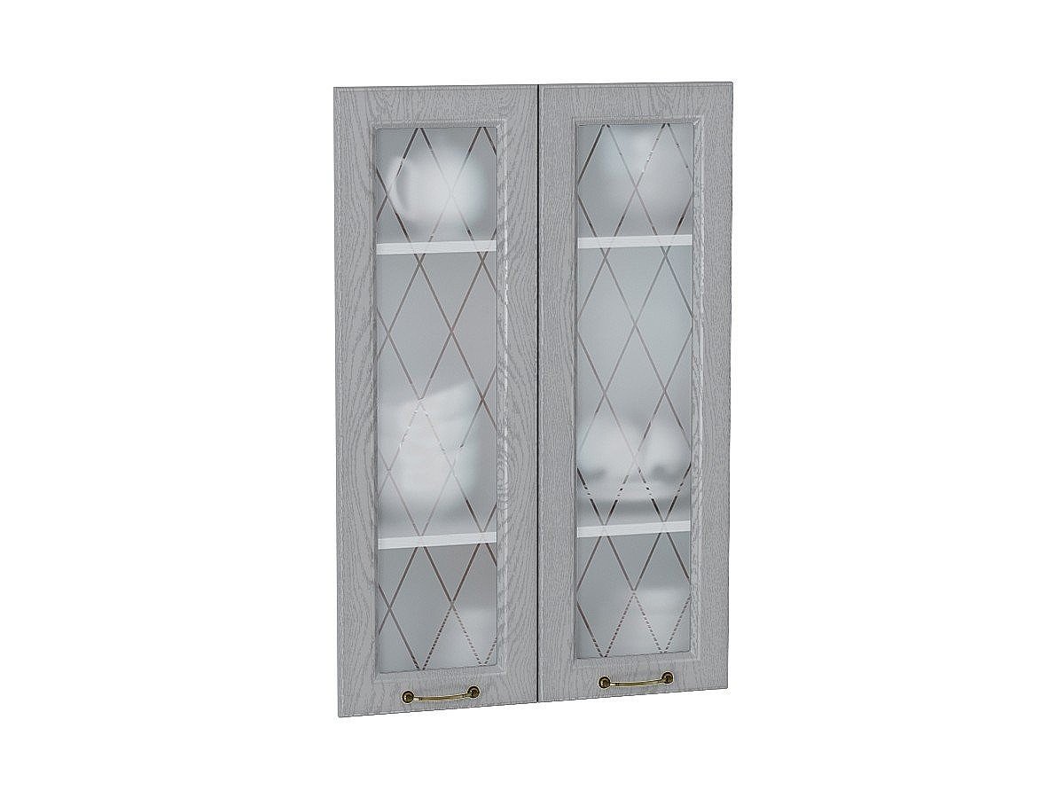 Комплект фасадов Ницца со стеклом для каркаса Ф-45Н В609, цвет: Дуб серый Комплект фасадов Ницца со стеклом для каркаса Ф-45Н В609, цвет: Дуб серый