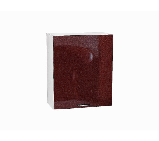 Шкаф верхний с 1-ой дверцей Валерия-М, цвет: Гранатовый металлик