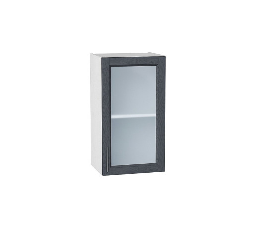 Шкаф верхний с 1-ой остекленной дверцей Сканди, цвет: Graphite Softwood