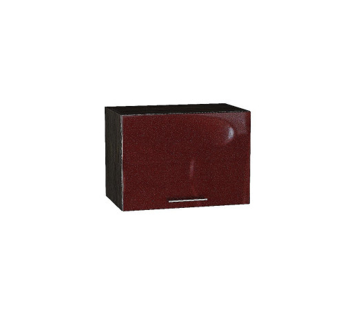 Шкаф верхний горизонтальный глубокий Валерия-М, цвет: Гранатовый металлик
