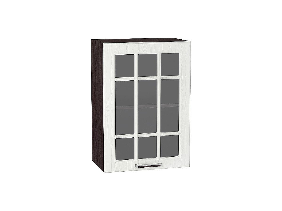 Шкаф верхний с 1-ой остекленной дверцей Прага, цвет: Белое дерево Шкаф верхний с 1-ой остекленной дверцей Прага, цвет: Белое дерево