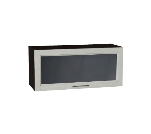 Шкаф верхний горизонтальный остекленный Сканди, цвет: Cappuccino Softwood