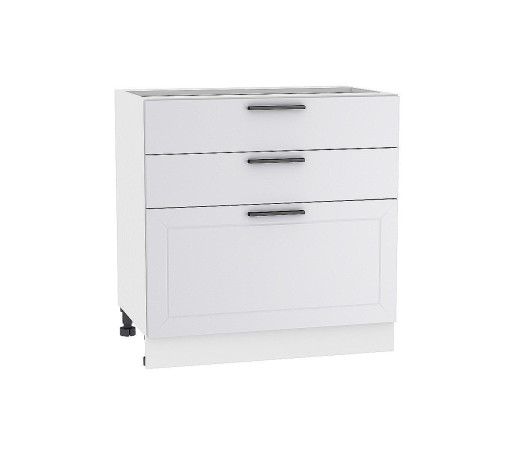 Шкаф нижний с 3-мя ящиками Глетчер, цвет: Гейнсборо Силк