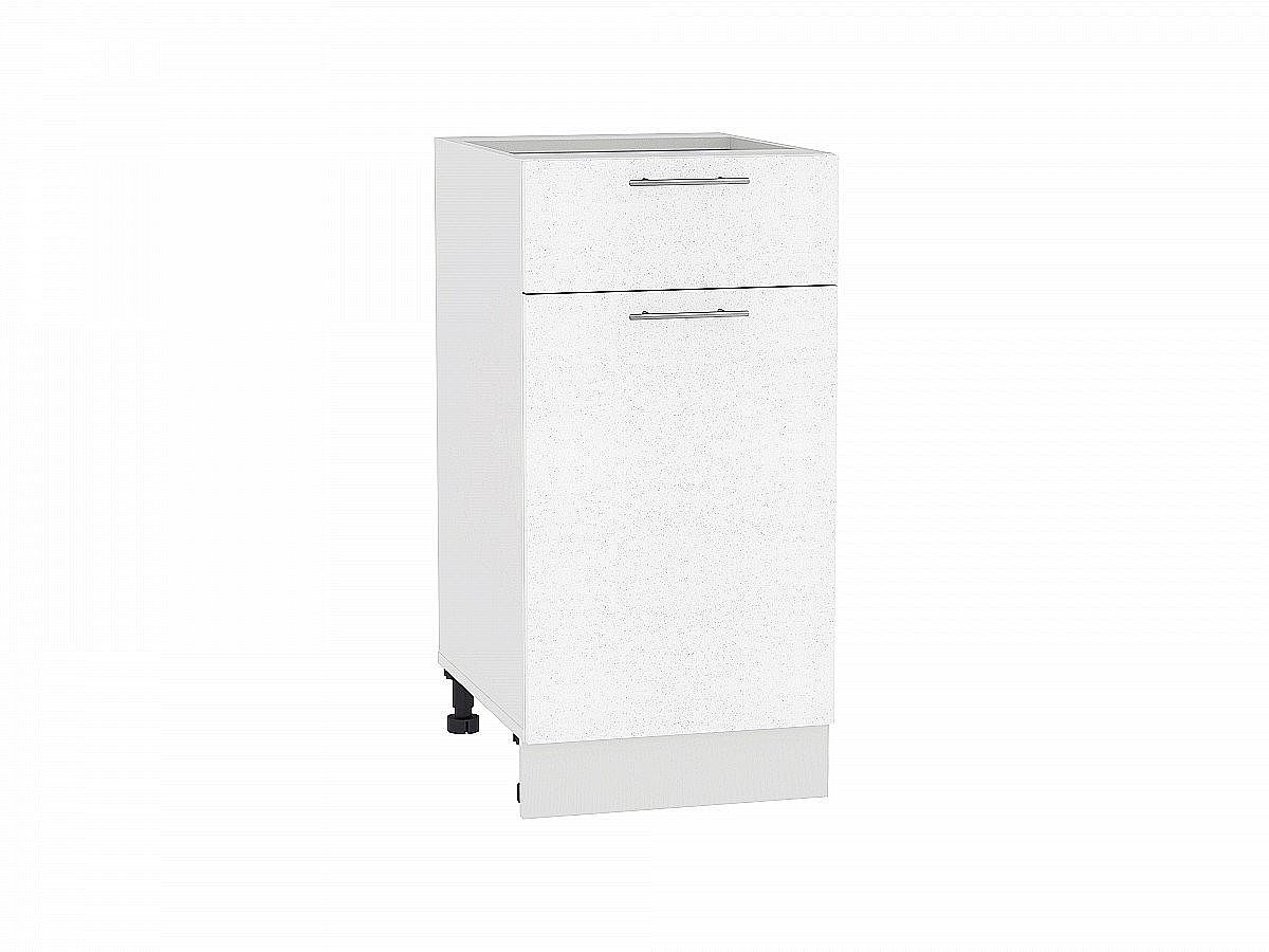 Шкаф нижний с 1-ой дверцей и ящиком Валерия-М, цвет: Белый металлик Шкаф нижний с 1-ой дверцей и ящиком Валерия-М, цвет: Белый металлик