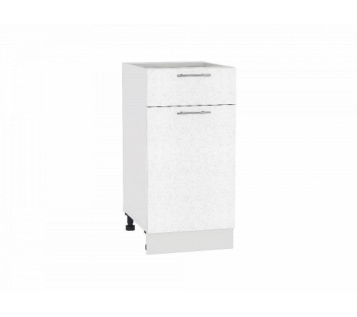 Шкаф нижний с 1-ой дверцей и ящиком Валерия-М, цвет: Белый металлик