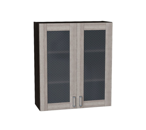 Шкаф верхний с 2-мя остекленными дверцами Лофт, цвет: Cappuccino Veralinga