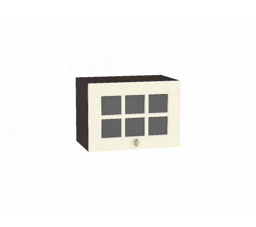 Шкаф верхний горизонтальный остекленный Прованс, цвет: Ваниль