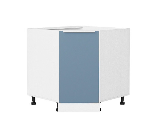 Шкаф нижний угловой (трапеция) Фьюжн, цвет: Silky Blue