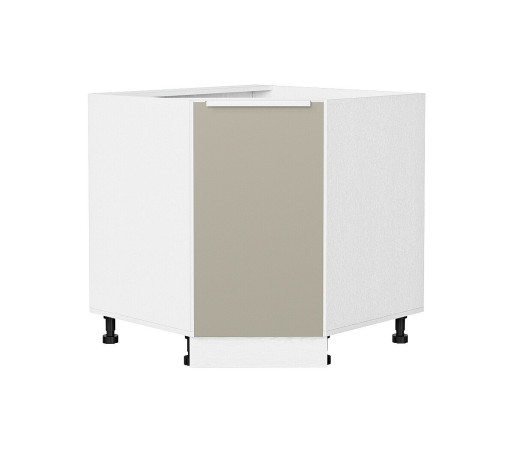 Шкаф нижний угловой (трапеция) Фьюжн, цвет: Silky Grey